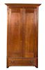 An American Oak Armoire Height 77 1/4 x width 37 1/2 x depth 16 inches.