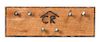 An Original Wood and Railroad Spike Coat Rack Height 11 1/2 x width 35 inches.