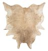 A Cow Hide Rug Length approximately 100 x width 84 inches.