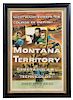 A Montana Territory Movie Poster. Height 39 1/2 x width 25 3/4 inches.