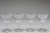 Baccarat French Cut Crystal Wine Glasses- set of 4