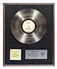 A Chicago at Carnegie Hall Platinum Record Award Height 20 3/4 x width 16 3/4 inches (overall).