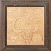 A Chicago VII Promotional Sealed LP Height of frame 17 x width 17 inches.