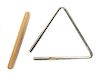 A Studio Used Triangle and Wooden Striker. Height of first 9 inches.