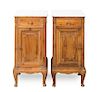 A Pair of American Pine Bedside Tables Height 31 1/2 x width 15 1/4 x depth 15 1/4 inches.