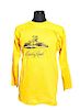 A Men's Caribou Ranch Long Sleeve Yellow Jersey from the 1970s. Size: 42-44.