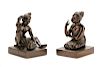 Collection of 2 Burmese Bronze Figural Sculptures