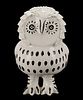 Jean Cocteau White Glazed Ceramic Owl