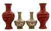 Pair Cloisonn&#233; Vases and a Pair
