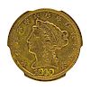 U.S. 1849-D LIBERTY $2.50 GOLD COIN
