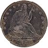 U.S. 1861 SEATED LIBERTY 50C COIN
