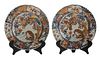 Pair Large Imari Porcelain Dishes with