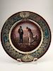 Royal Vienna cabinet plate of a scene of a man and woman praying with a basket