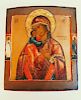 Antique 19c Russian icon of Fedorovskaya Mother of