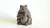 Russian silver figurine of the sitting bear