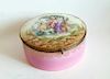Antique French Hand Painted Large Dresser Box