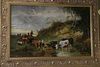 European Oil on Canvas Painting of Cows, Signed