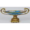 French Porcelain Compote with Ormolu Mounts