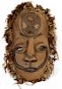 LEGA PEOPLE ZAIRE CARVED WOOD AND FEATHERED MASK