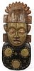 AFRICAN CARVED WOOD CEREMONIAL MASK