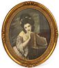 OVAL GILT WOOD PICTURE FRAME