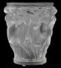LALIQUE 'BACCHANTES' FROSTED GLASS VASE