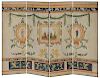 Four-Panel Painted Room Screen in the