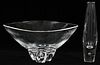 STEUBEN CLEAR CRYSTAL LOT 2 PIECES