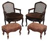 Pair Louis XV Style Carved and