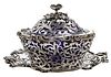 English Silver Lidded and Cobalt
