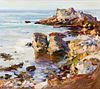 Rod Goebel | Late Light on Shore Rocks