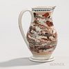 Marbled and Combed Slip-decorated Jug with Chinoiserie Embellishments