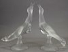 Signed French Lalique Gulls