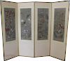 Antique 4-Panel Chinese Room Divider
