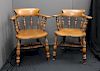 (2) Wooden Arm Chairs