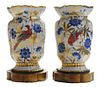Pair of Vases Painted with Red Birds