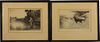 (2) Signed Sporting Etchings