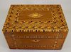 Vintage Marquetry Inlaid Jewelry Box