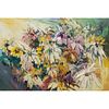 Abstract Floral Still Life Painting, "Our Flower Garden"