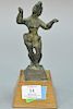 Chaim Gross (1904-1991), patinated bronze, Dancing Girl, signed on base: Chaim Gross 15/50. ht. 6 1/4in.