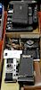 Two box lots: Large camera lot to include Vanity Kodak-Vest Pocket Series III, green, with original bellows, and clamshell ca