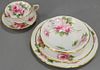 Hammersley & Co. rose china dinnerware set, 103 total pieces