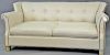 Hickory Chair white upholstered wing back sofa. lg. 86in.