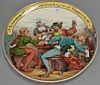 Villeroy & Boch charger, Musketeer in the tavern. dia. 17 1/2in.