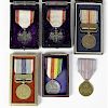 Lot of 6 Cased Japanese Medals