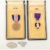 Soldier's Medal and Purple Heart with Souvenirs attributed to PFC William marks