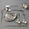 Six Pieces of George II/III Sterling Silver Tableware