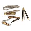 Early Folding Knives Lot of Five From The Jim Richie Collection