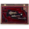 Contemporary Wood Handgun Case with Brass Furniture