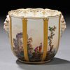 Meissen Hand-painted Porcelain Cache Pot